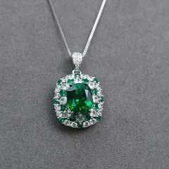 【極品】スリランカ産エメラルド ネックレス PT950 プラチナ 2.85カラット 高級ジュエリー