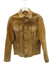リーバイス Levi's 60s 70s スエードレザー トラッカージャケット ビッグE 3rd ヴィンテージ キャメル