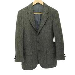 ジェイプレス J.PRESS ウール100 ツイード ヘリンボーン バスケットボタン 3B 背抜き テーラード ジャケット メンズ 表記無 