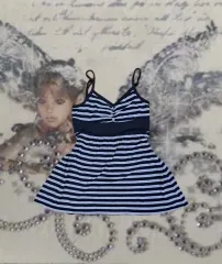 y2k ロックシーク パンク キュービック ベビードールトップス ベビードール ONE PIECE ストライプ グレーブラック