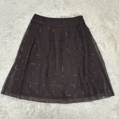 ReFLEcT リフレクト チェック Aライン 白柄 スカート【B-23】