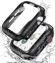 【在庫セール】一体型 45mm アップルウォッチ保護カバー ガラスフィルム 全面保護 ケース 防塵 PC素材 7用 タッチ感良好 Watch 高透過率 指紋防止 Apple 衝撃吸収