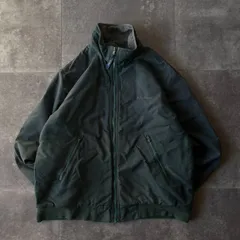 90s L.L.Bean ナイロンジャケット 無地 刺繍ロゴ 緑 XL A667