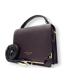 【未使用級/極美品】Samantha Thavasa サマンサタバサ 2WAY ハンドバッグ ショルダーバッグ 斜め掛け可 自立可 トップハンドル スクエア レザー ワインレッド ゴールド金具 フラップ レディース エレガント クリーニング済み s33