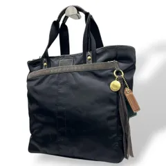 コーチ トートバッグ 黒 ワンショルダー チャーム付き ナイロン A4収納 s23 ハンドバッグ 肩掛け可 レザー 本革 ブラック COACH 10101