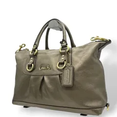 コーチ ハンドバッグ ゴールド ギャザー レザー トートバッグ 本革 ゴールド金具 ロゴタグ 自立可 COACH F15445 s47