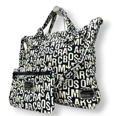 【美品／ポーチ付】マークバイマークジェイコブス 2WAY トートバッグ ナイロン ロゴ総柄 A4可 大容量 マザーズバッグ レディース MARC BY MARC JACOBS STANDARD SUPPLY ショルダーバッグ 軽量 U5