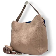 【美品】フルラ カプリッチョ 2WAY ショルダーバッグ ハンドバッグ レザー ピンクベージュ レディース A4可 FURLA CAPRICCIO ワンショルダー 斜め掛け可 通勤通学 大容量 バイカラーデザイン エレガント U9