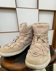 美品 定価17050円 23cm KEEN キーン ユニーク ブーツ  レディース UNEEK SNK CHUKKA WP WOMEN チャッカブーツ ウインターブーツ シューズ 靴 冬 DOESKIN SILVER BIRCH チャッカ おしゃれ 冬ブーツ