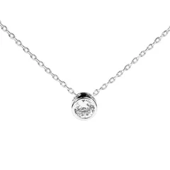 【人気商品】ラウンド CZ パヴェ チャーム シルバー925 金属アレルギー対応 最高級キュービックジルコニア スターリングシルバー ペンダント レディース 人気 ネックレス 華奢 [Jeulia] 本物ジュエリー