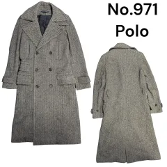 ポロラルフローレン 百貨店購入 ヘリンボーン ロングコート ダブルコート
