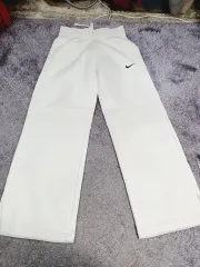 NIKE パンツ フェニックス ハイウエスト ワイド 起毛 パンツ 白 s