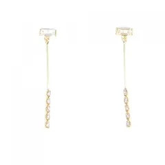 【新品】K18YG ホワイトトパーズ ピアス