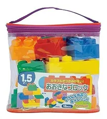 ローヤル おおきなブロック  収納バッグ / ブロック遊び / 指先遊び  子供 おもちゃ  知育玩具 / 発達  幼児 赤ちゃん