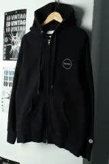 (L-XL) COVERNAT カバーナット ニット カーディガン ブラック ロゴ オールドスクール-16956