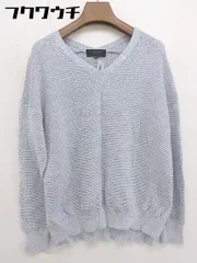 ◇ UNTITLED アンタイトル Vネック 長袖 ニットセーター サイズ2 ライトブルー レディース  【1110120005768】