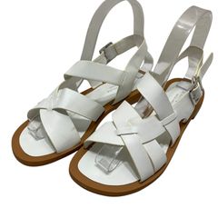 church's チャーチホワイト レザー ストラップ サンダル 36 - メルカリ