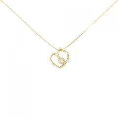 K18YG ハート ダイヤモンド ネックレス 0.03CT