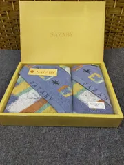 F01-20251227-06【未使用・中身未確認】SAZABY タオルセット ゲスト1＋フェイス1 箱付 綿100%