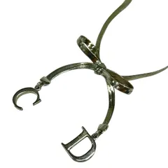 DIOR/ChristianDior(ディオール/クリスチャンディオール) ネックレス - シルバー CDモチーフ/リボン