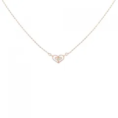 K10PG ハート ダイヤモンド ネックレス