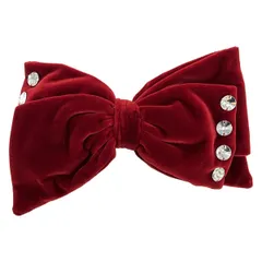 miumiu(ミュウミュウ) バレッタ美品  - 51F001 レッド×シルバー リボン