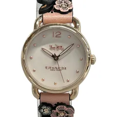 COACH(コーチ) 腕時計美品  - CA.97.7.34.1474 レディース フラワー(花) ベージュ