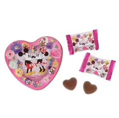 【東京ディズニーリゾート限定】ミッキーマウス ミニーマウス ハート缶入りチョコレート disney 人気 お菓子 お土産 プレゼント ディズニー グッズ (1個)