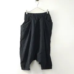 エヴァムエヴァヴィー evam eva vie リネンサルエルパンツ＼ブラック イージ ゴム【2400014748246】