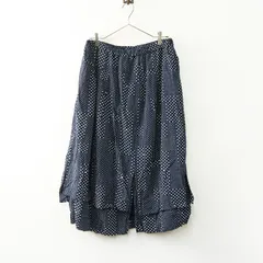 大きいサイズ アズノゥアズ オオラカ AS KNOW AS olaca ランダムドットSK スカート 15∥ネイビー スリット イージー 水玉【2400014743623】