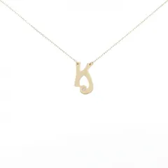 K18YG イニシャルK ダイヤモンド ネックレス 0.02CT
