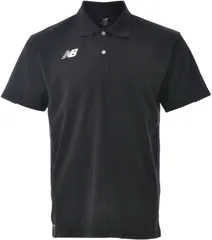 ニューバランス New Balance ポロシャツ メンズ トップス 半袖 フットボール 移動着 ワンポイントロゴ 部活 練習 トレーニング 合宿 スポーツウェア フィットネス 通学 デイリー  JMTP1418 BK ブラック