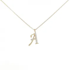 K18YG イニシャルA ダイヤモンド ネックレス 0.05CT