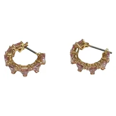 SWAROVSKI(スワロフスキー) ピアス - ピンク×ゴールド