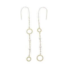 K18YG 淡水パール ピアス