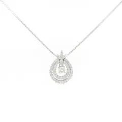 K18WG 2WAY ダイヤモンド ネックレス 0.30CT