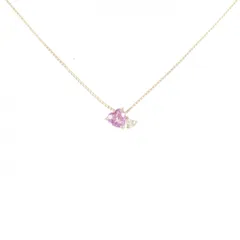 K18PG ハート サファイヤ ネックレス 0.43CT