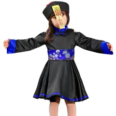 パーティー 仮装 イベント 文化祭 変装 お化け ホラー 衣装 ガールズキョンシー 可愛い 親子ペア ゾンビ 親子服 中国 女の子 子供 キョンシー コスプレ ハロウィン [DECEED]