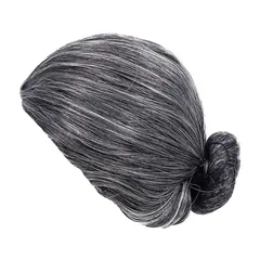 高齢女性のヘアスタイルコスプレ小道具 ハロウィンおばあさんウィッグ 白髪ウィッグ ダークグレー合成素材 かつら おばあさん VILLCASE