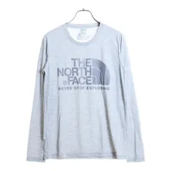 THE NORTH FACE (ザノースフェイス) ロゴプリント 長袖Tシャツ カットソー グレー レディース NTW81300