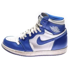 NIKE (ナイキ) AIR JORDAN 1 RETRO HIGH OG STORM BLUE エアジョーダン1 ストームブルー ハイカットスニーカー ブルー/ホワイト US8.5/26.5cm 555088-127