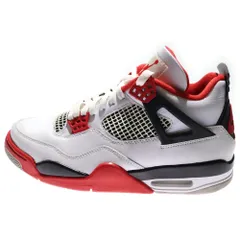NIKE (ナイキ) AIR JORDAN 4 RETRO OG FIRE RED 2020 エアジョーダン4 レトロ ファイヤーレッド ハイカットスニーカー ホワイト/レッド US9/27cm DC7770-160