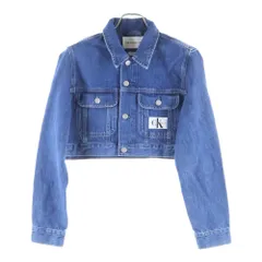 Calvin Klein Jeans (カルバンクラインジーンズ) 90S DENIM JACKET クロップド丈 デニムジャケット インディゴブルー J223695 レディース