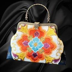 【No.688】着物リメイクバッグ、和風オリジナルバッグ、着物ショルダーバッグ