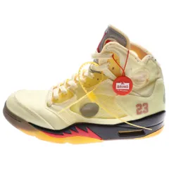 NIKE (ナイキ) ×OFF-WHITE AIR JORDAN 5 RETRO SP SAIL DH8565-100 オフホワイト エアジョーダン5 レトロ セイル ハイカットスニーカー アイボリー US9.5/27.5cm