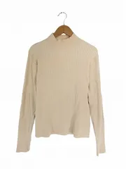 カスタネ Kastane ニット ハイネック リブ 長袖 ハイゲージ サイズF ベージュ QQQ