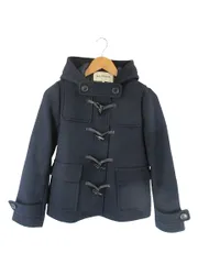 レイビームス Ray Beams ダッフル コート ジャケット フード ボタン 無地 ネイビー サイズ0 QQQ