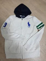 ポロ ラルフ ローレン ビックポニー ニット フード ジップアップ