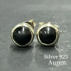 新品未使用 Silver925 オニキス スタッド ピアス 両耳用 シルバー925 スターリングシルバー メンズ レディース ユニセックス アクセサリー #102