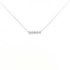 【新品】K18WG ダイヤモンド ネックレス 0.07CT